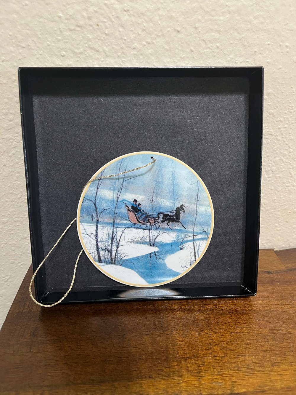 P. Buckley Moss Winter Sleigh Ornament